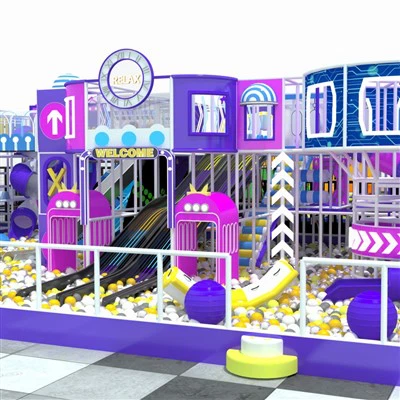 Κατασκευαστής Kids Soft Playground Pool με μπαλάκια με τσουλήθρα